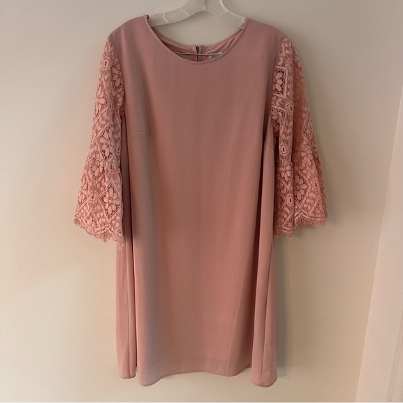 A New Day Dusty Rose Bell Sleeve Shift Dress Size Large - Picture 4 of 7